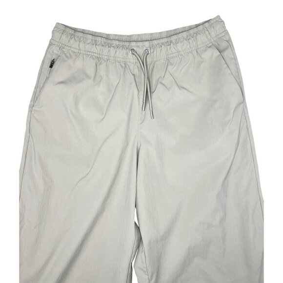 Athleta Avenue Wide-Leg Cropped Pants Beige Polyester Womens Casual Size Medium - Picture 10 of 15